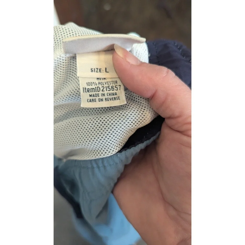 L.L.Bean Shorts Mens L Blue Supplex Nylon Swim Trunks Mesh Lined Quick Dry Beach